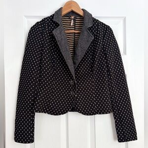Free People Diamond Polka Dot Blazer Size XS